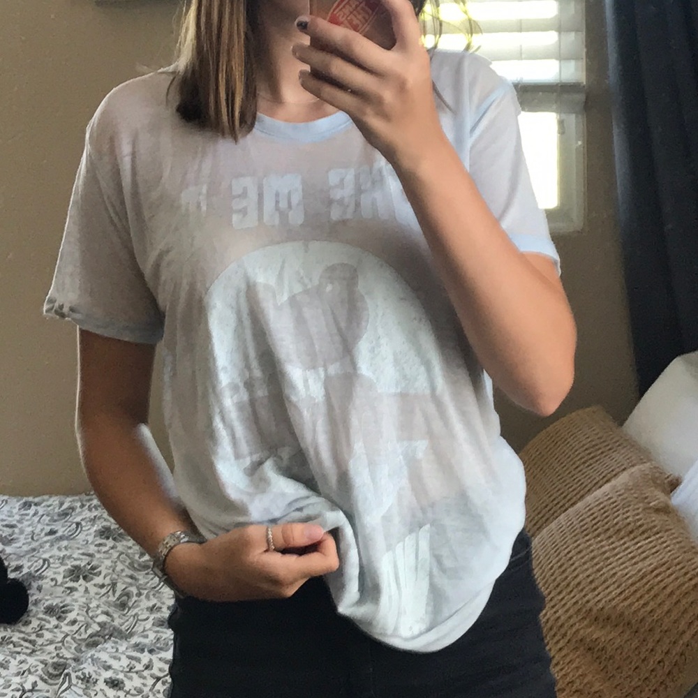 Shear blue long T-shirt